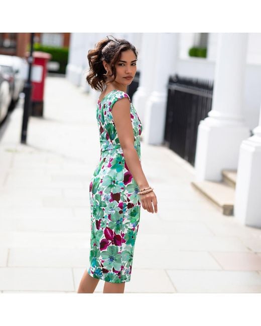 Alie Street London Green Petite Pippa Shift Dress