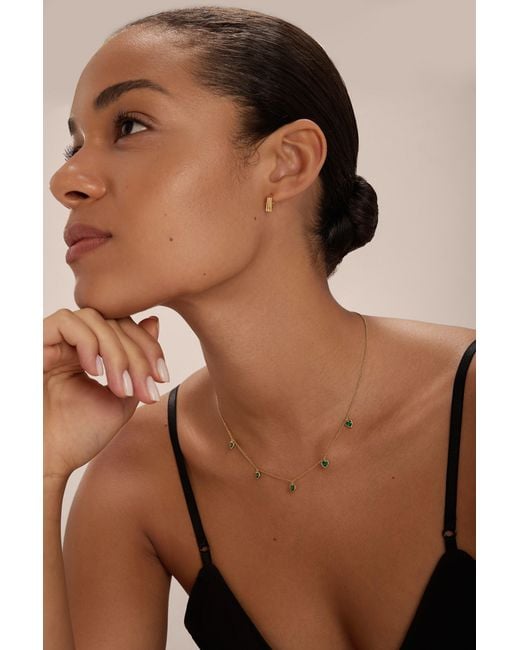Vanhi Metallic Thea Heart Pendant Necklace