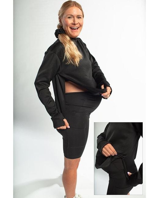 Duofit Maternity Activewear Black Mimi Pullover