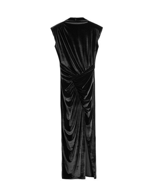 knee length dresses for ladies Nocturne White Ruffled Satin Midi Dress