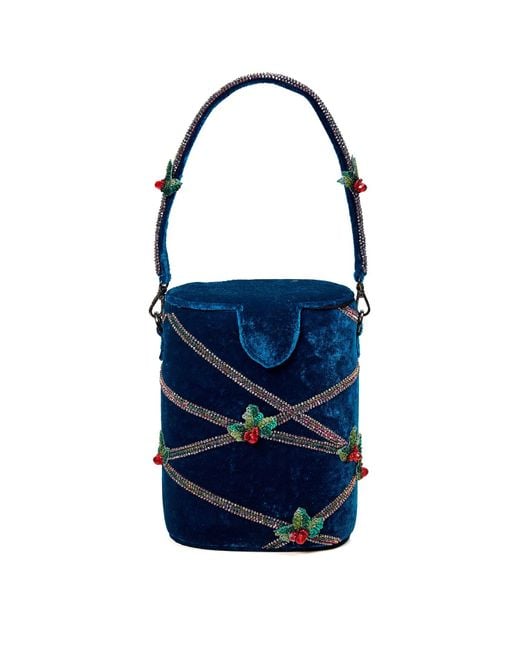 Simitri Blue Knotty Or Nice Bucket Bag