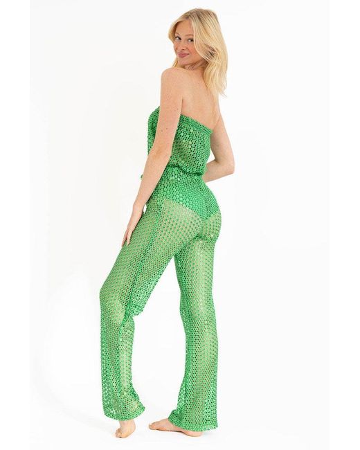 Leyla Maya Ltd Green Hattie Bandeau Jumpsuit