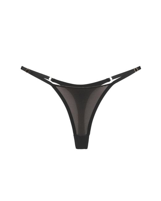 Perilla Lingerie Black Amber Thongs