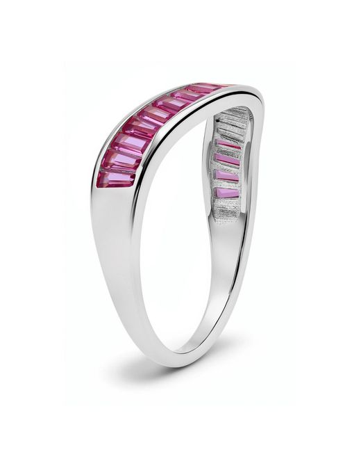 Kylie Harper Purple Baguette-Cut Swirl Band Ring