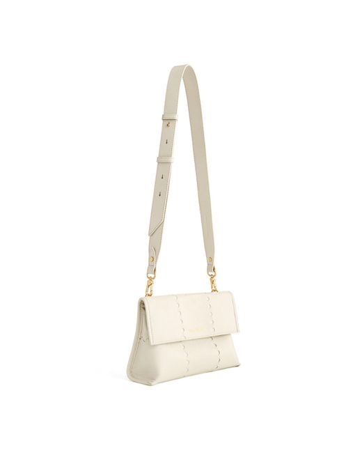 Orange Cube Natural Square Stitch Messenger Bag