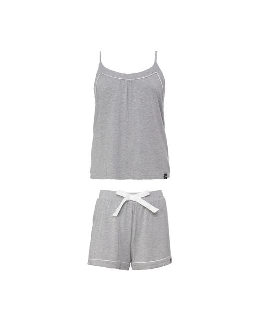 Pretty You London Gray Bamboo Cami & Short Pyjama Set