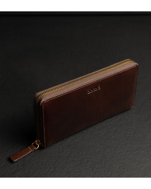 Time Resistance Brown Leather Continental Wallet