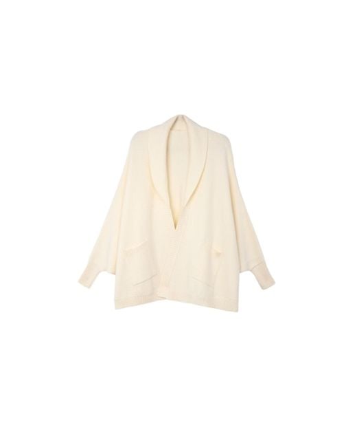 Saachi Natural Open Front Oversize Ivory Cardigan
