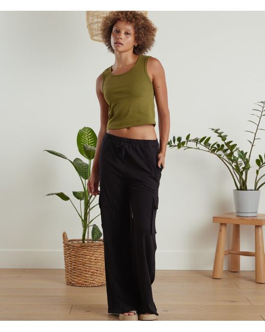 Known Supply Black Organic Cotton Cargo Pants