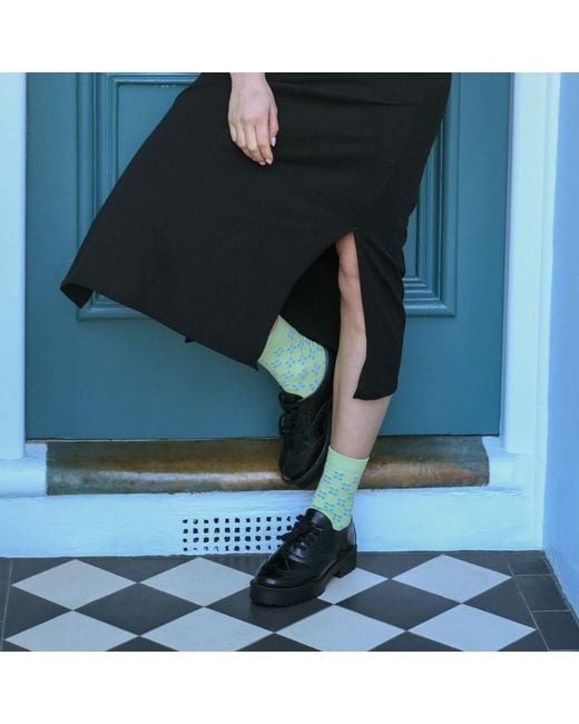 Peper Harow - Made in England Green Cambridge Socks – Lime
