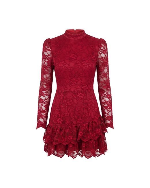 Yumi Kim Red Rumi Lace Dress