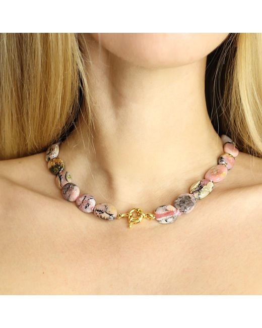 Mineralgems•Studio Pink Striped Opal Necklace