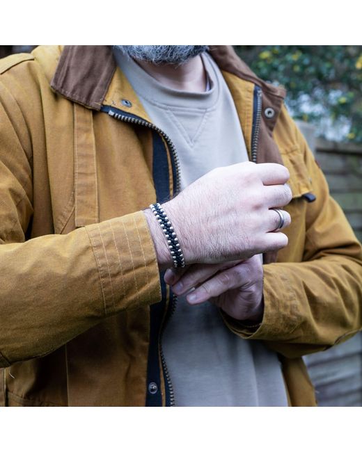 Harbour Uk Black Chunky Connection Rope Bracelet for men