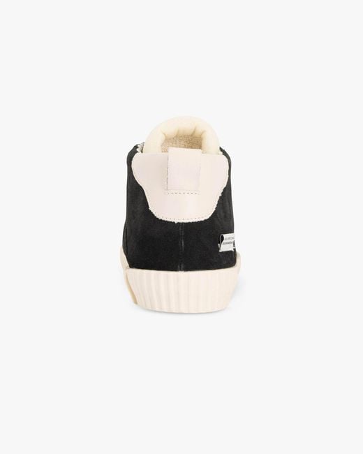 Springa | Unique Vulcanized Sneakers Italian Handmade Black Wavy Suede High Top for men