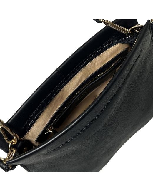 BELYSA Black Petra Leather Shoulder Bag