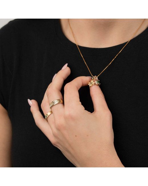 Belinda Jewelz Metallic Clover Matte Band Ring