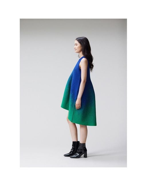 Arto. Blue Energy Asymmetrical Bubble Dress