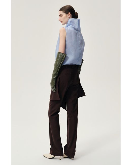 FRONT ROW SHOP Purple Layered Skirt Trousers Rum