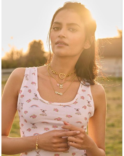 Cloud Haven Metallic Dainty Pit Bull Heart Necklace
