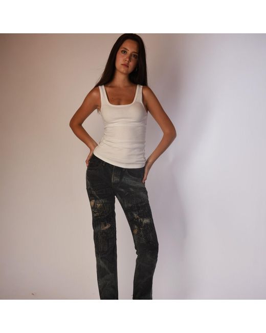 Zasta Studio Blue Carbon Clash Denim Pants