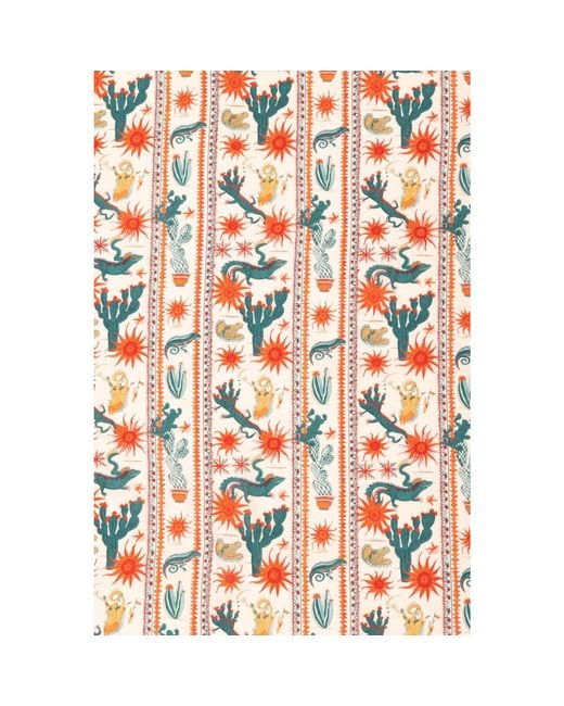 Saachi White Cactus Bloom Bandana