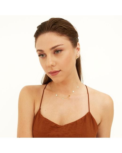 Spero London Metallic Star Sterling Necklace
