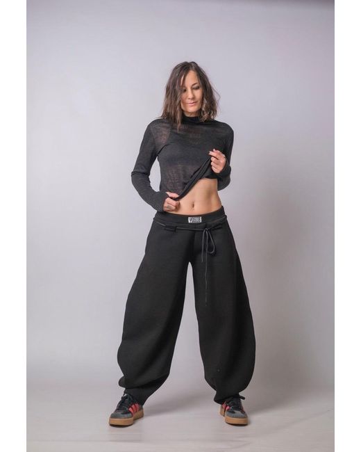 Yogi8Apparel Black Soft Rebellion Balloon Joggers