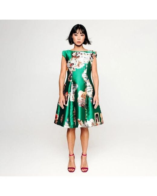 Maxjenny Green Midi Dress C