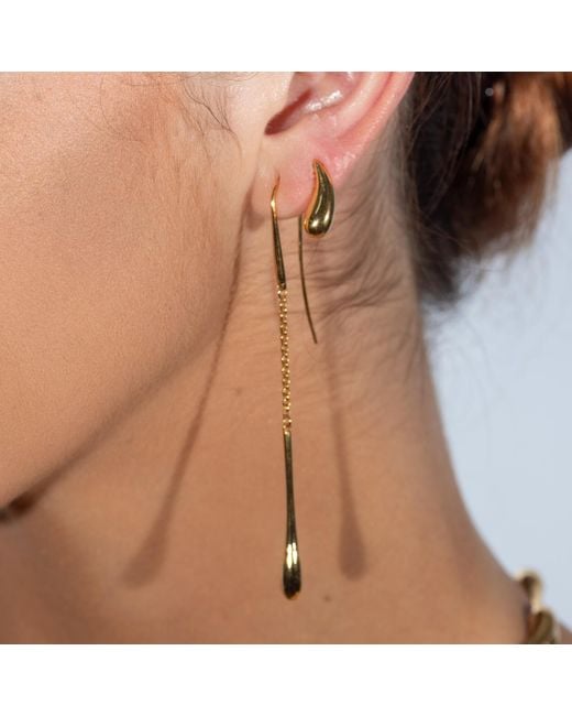 Lucy Quartermaine Metallic Drop Earrings