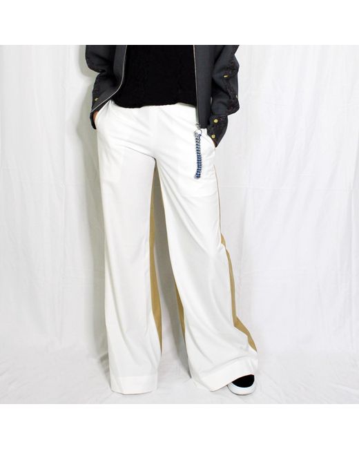 Boutique Kaotique White Double Coloured Pants
