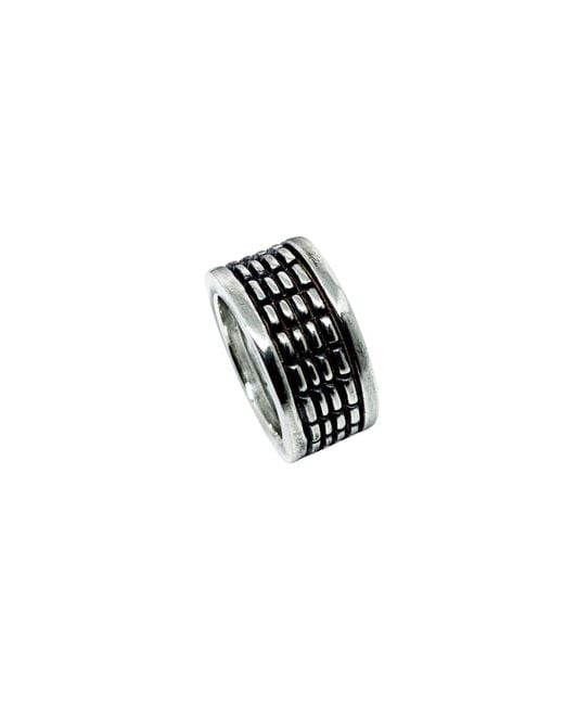 Tg-Jewellery by Tamara Gervasio Black Crocodile Ring – Sterling, Oxidised & Polished Finish