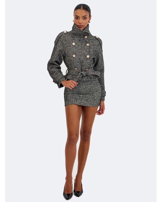 Miss Circle New York Black Sandra & Tweed Mini Skirt