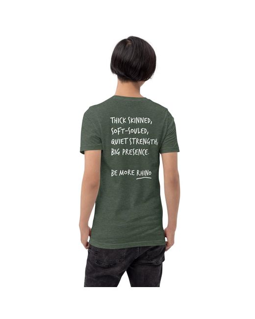Anchor and Crew Green Forest Think Ocean Rhino Aspirations Cotton Embroidered T-Shirt for men