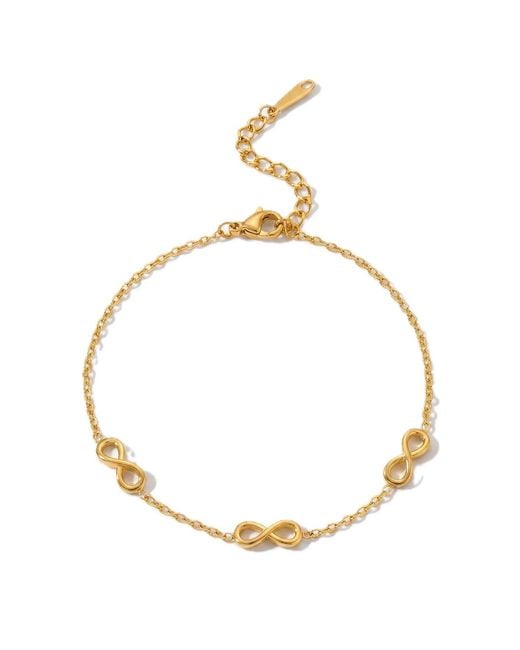 Elk & Bloom Metallic 14K Infinity Loop Chain Bracelet