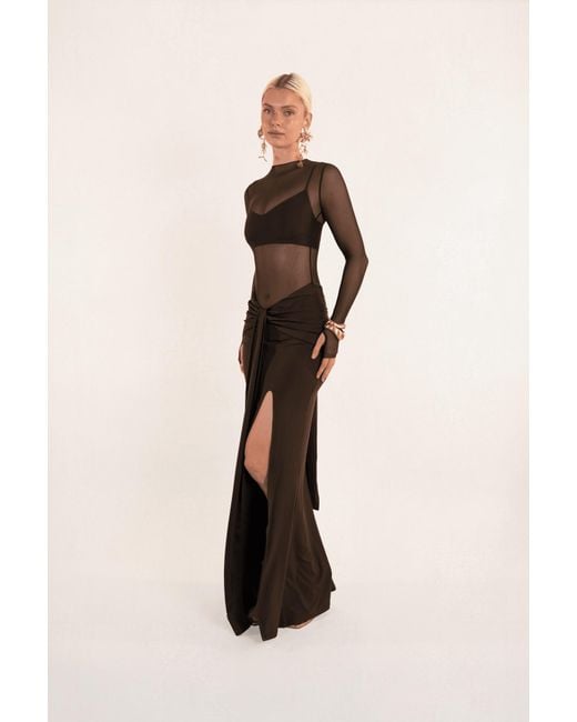 Clerestory Brown Seraphine Three-Piece Sheer Assembly Gown