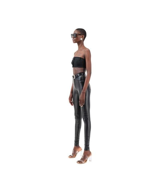Úchè Black Denim Cropped Top