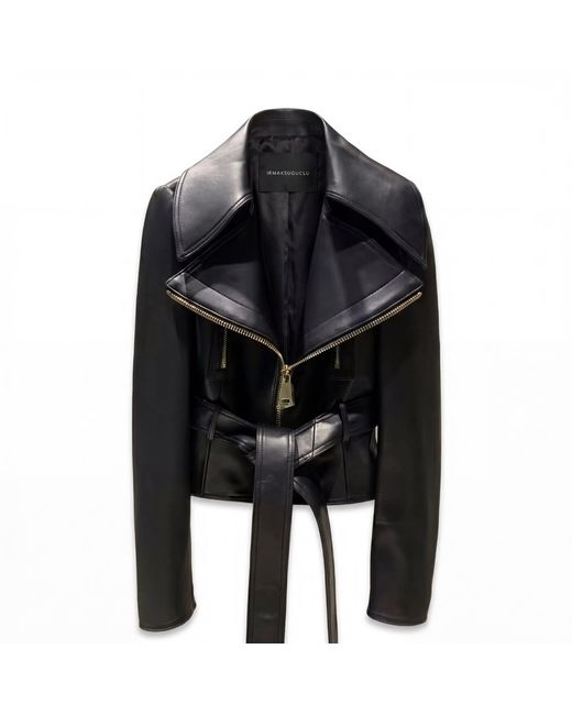 Irmak Su Guclu Black Soca Leather Jacket