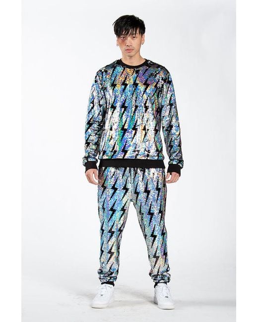 Any Old Iron Black Iridescent Frightening Lightning Sweatshirt for men