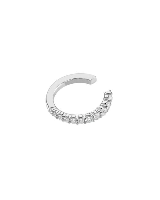 Lucy Quartermaine Metallic Skinny Drip Ear Cuff With Topaz