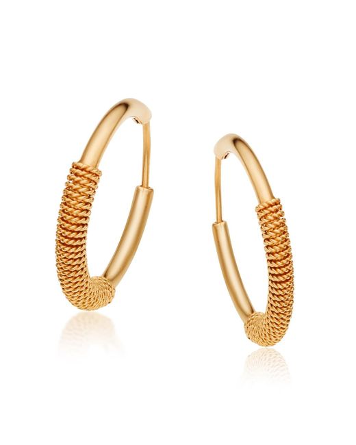 Preeti Sandhu Metallic Twist Hoops