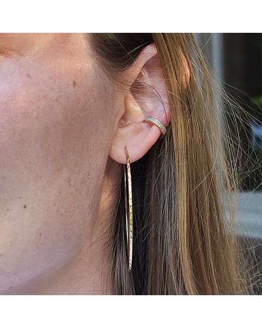 KAMARIA Metallic Double Row Diamond Ear Cuff