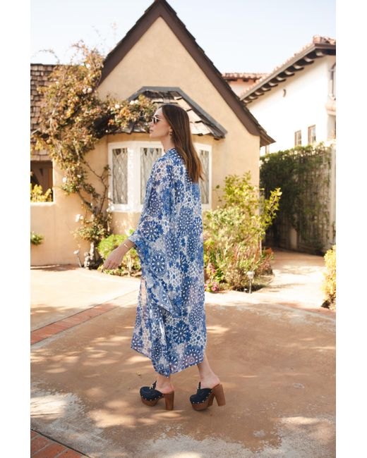 Jennafer Grace Blue Mystic Mandala Kimono