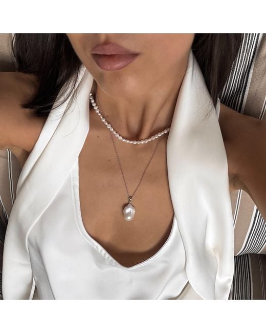 Pearl Code White Baroque Pearl Choker — Freshwater Pearl Necklace