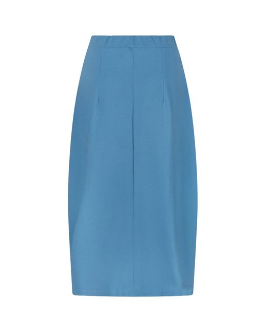 Versace 19.69 Abbigliamento Sportivo Blue Midi Skirt Roma