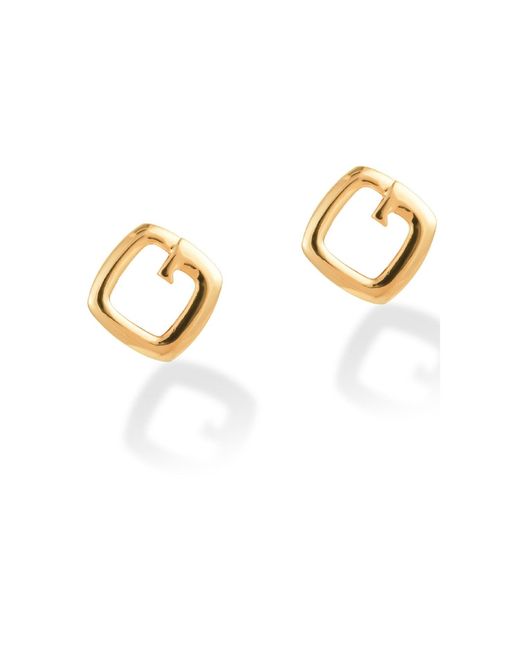 Grosse Metallic Bold Capital Letter Earrings, Series G Logo
