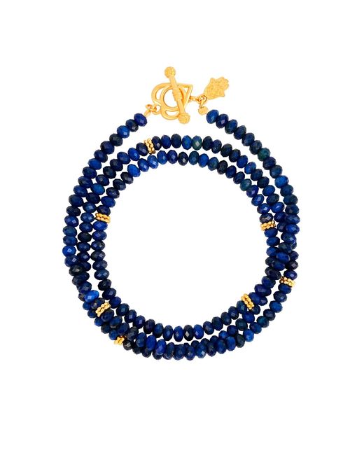Karma and Luck Blue Lapis Lazuli Wrap Bracelet – Wisdom & Protection Gemstone Jewelry – Peaceful Heart