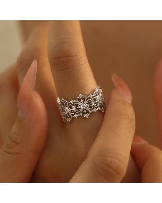 Azura Jewelry New York Metallic Orchid Veil Ring Vermeil