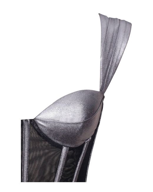 Miss Circle New York Odessa Metallic Corset Maxi Dress