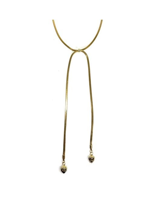 Rachel Nathan Metallic Bolo Bowtie Necklace