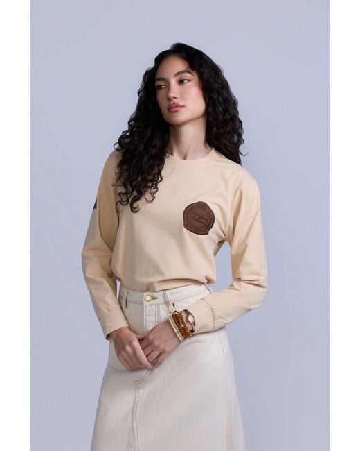 Rave on Trend Natural Neutrals Heritage Patch Long Sleeve